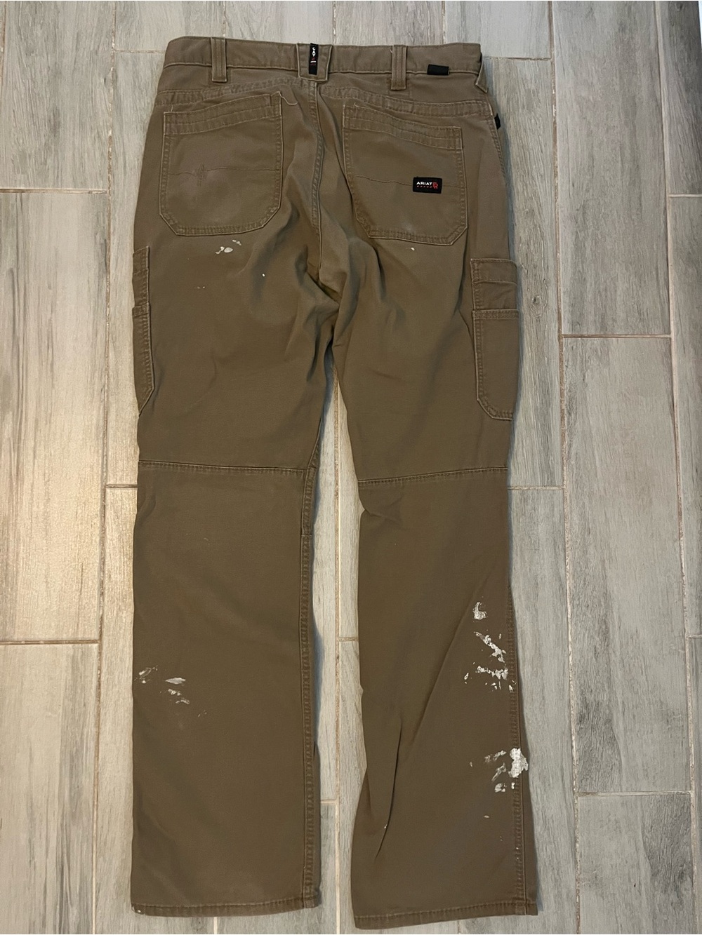 Ariat Men’s FR M5 34x36 khaki bootcut work Jeans - Picture 3 of 3